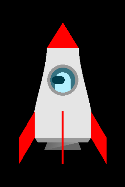 Spaceship rendered with triangles