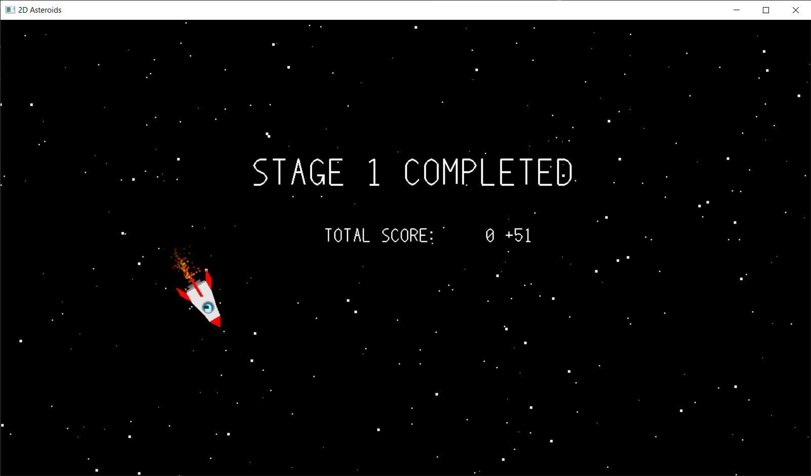 Stage completed screen
